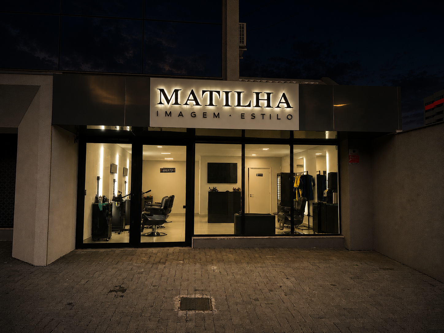 Fachada da Barbearia Matilha Imagem Estilo